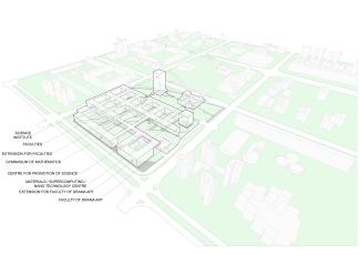 BLOCK 39 Masterplan Schema 101127_oben_axo_5_fusswegen